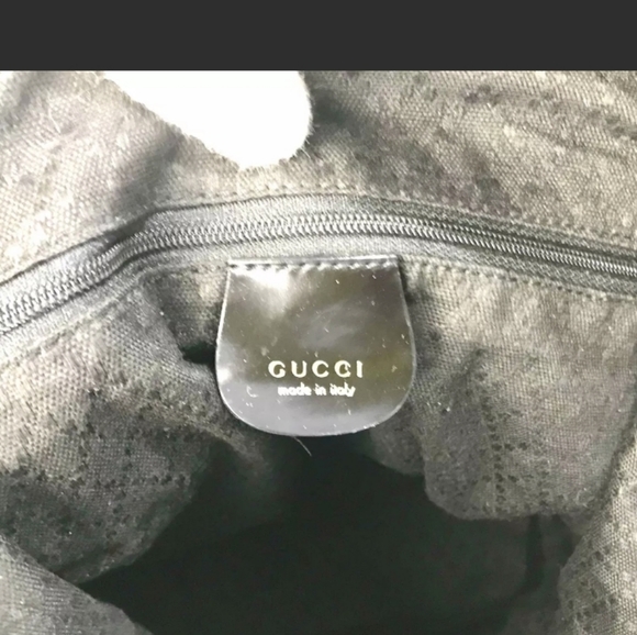 Gucci Bamboo Handled Black Nylon Tote - Picture 7 of 12